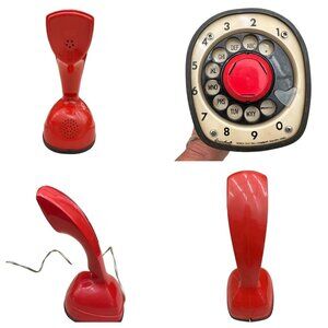 Rare Vintage MCM Original Cobra Ericofon Telephone Red,Dial, Works